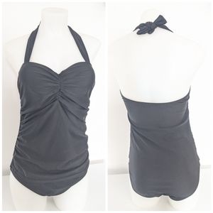 NWOT, One piece Push Up Black Swimsuit, Sz L